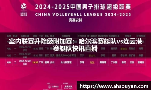 室内联赛升降级附加赛：哈尔滨赛艇队vs连云港赛艇队快讯直播